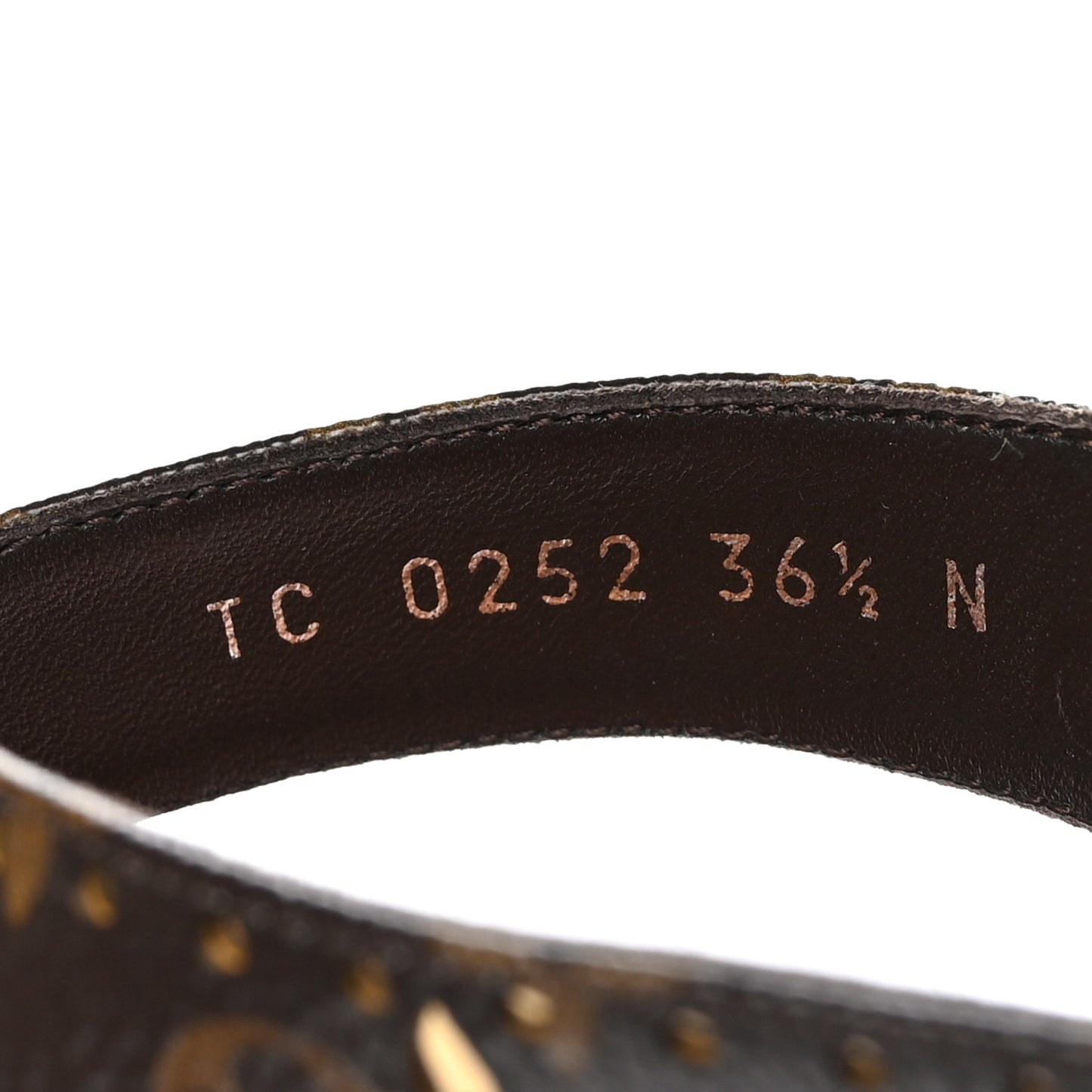 Monogram Sunny Flat Thong Sandals 36.5 Brown