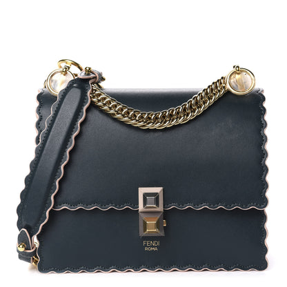 Fendi Vitello Liberty Scalloped Studded Small Kan I Shoulder Bag Amazzonia 1 of 12