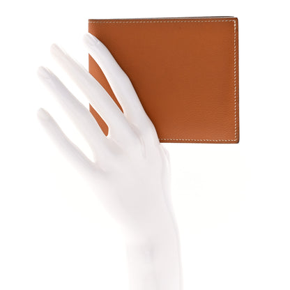 Hermes Evercolor MC2 Copernic Compact Wallet Gold 2 of 8
