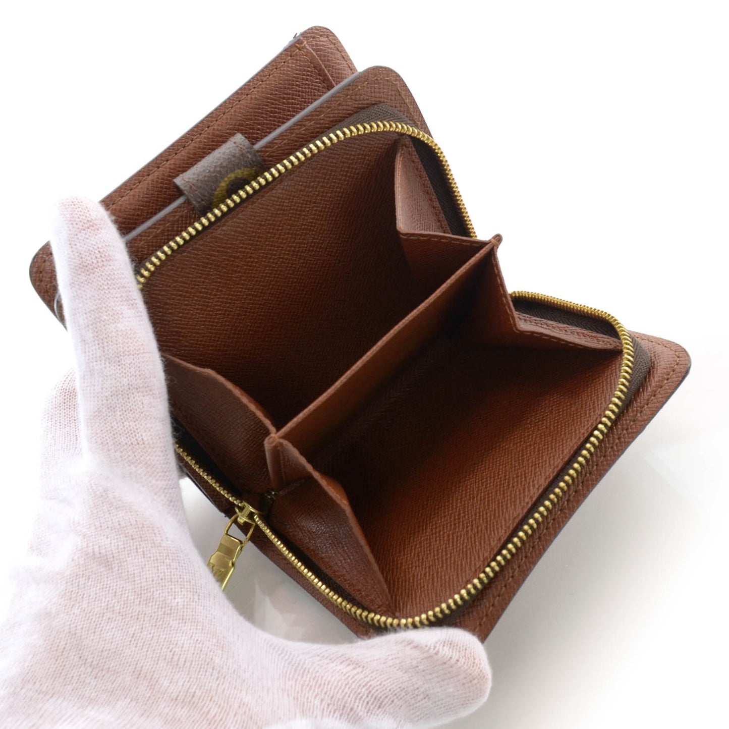 Monogram Compact Zippe Zipped Wallet