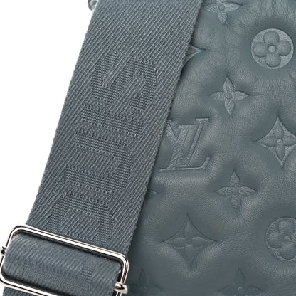 Louis Vuitton Lambskin Embossed Monogram Coussin PM Blue Glacier 12 of 14