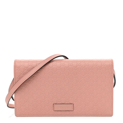 Gucci Microguccissima Crossbody Wallet Soft Pink 1 of 9