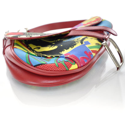 Christian Dior Canvas Bob Marley Saddle Bag Multicolor 5 of 10