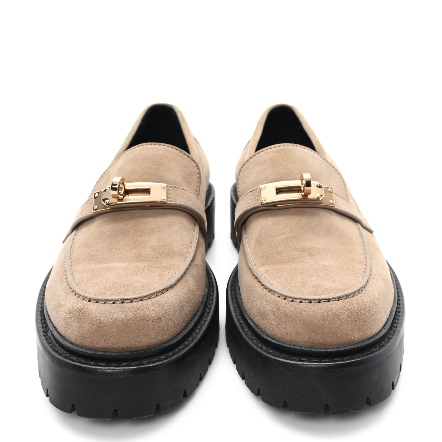 Suede Womens Icone Loafers 38 Beige Sable