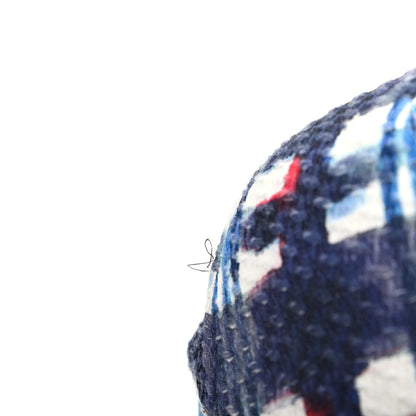 Chanel Tweed Printed Airline CC Cap Hat Red White Blue 7 of 7