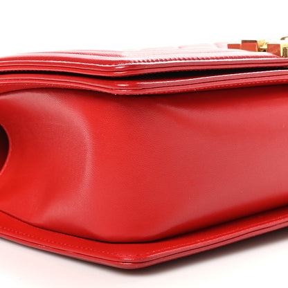 Chanel Lambskin Quilted Medium Boy Flap Red 9 of 12