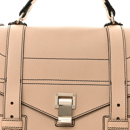 Proenza Schouler Grained Calfskin Medium Contrast Stitch PS1 Satchel Sand 8 of 12
