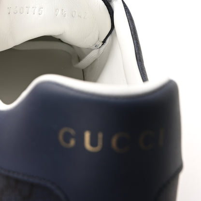 Gucci GG Supreme Monogram Web Mens New Ace Sneakers 9.5 Dark Blue 8 of 9