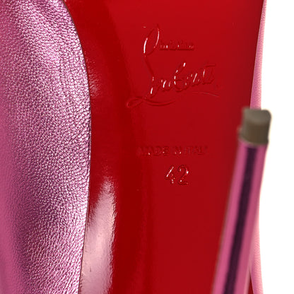 Christian Louboutin Metallic Patent Hot Chick 100 Pumps 42 Pink 6 of 7