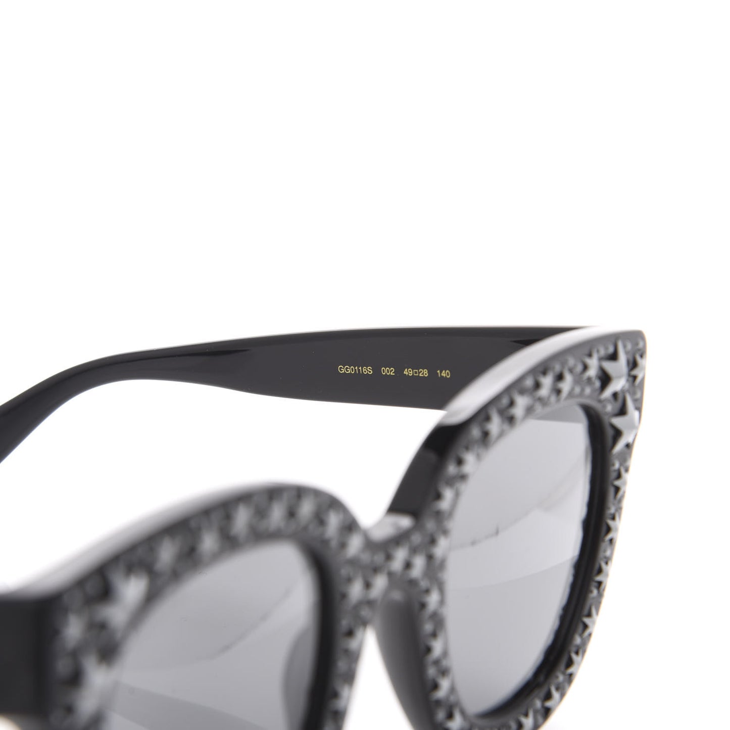 Acetate Stars Cat Eye Sunglasses GG0116S Black