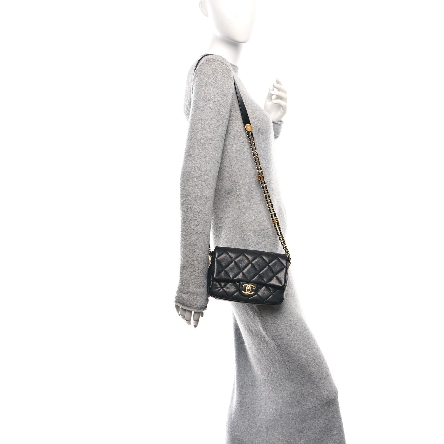 Chanel Caviar Quilted Small Twist Your Buttons Flap Black 2 of 10