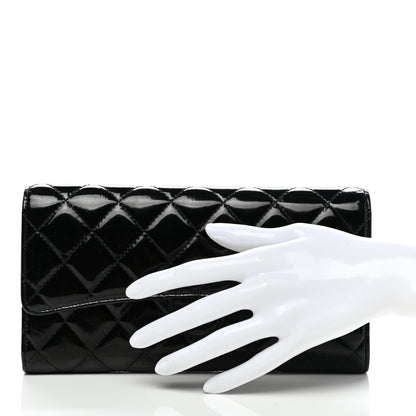 Chanel Patent Quilted Travel Wallet Black 3 of 14