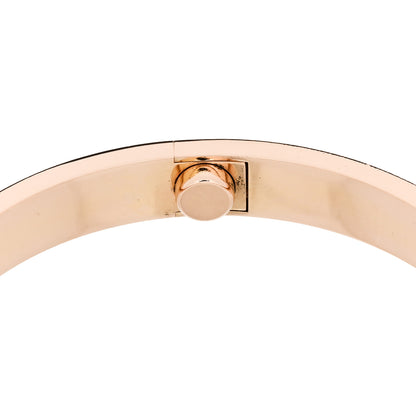 Cartier 18K Pink Gold 4 Diamond LOVE Bracelet 17 8 of 9