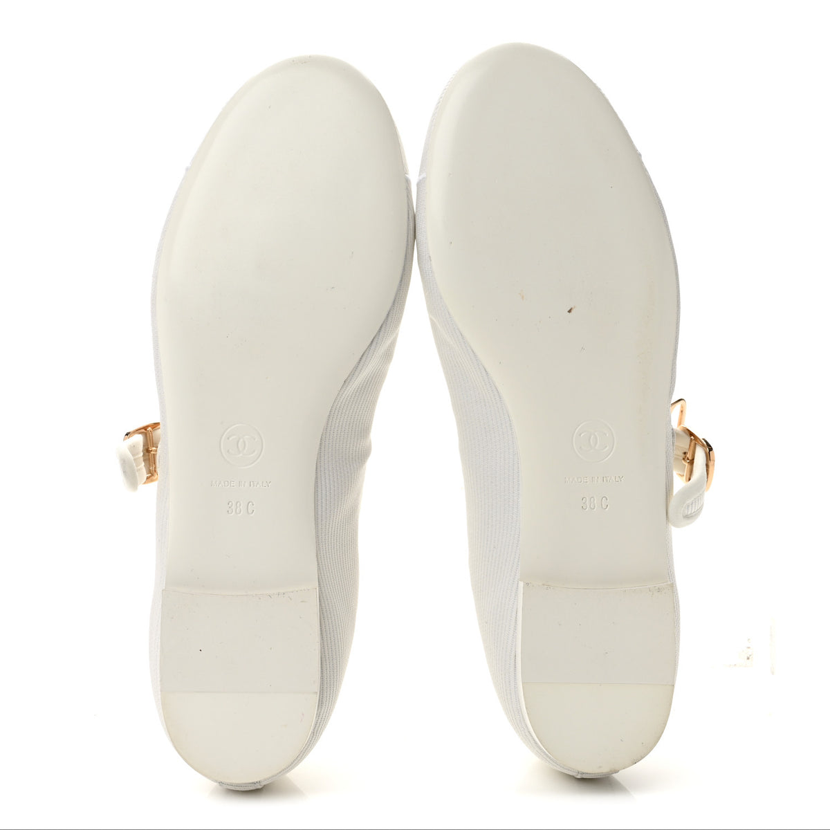 Chanel Canvas Mary Jane Flats 38 White 6 of 9