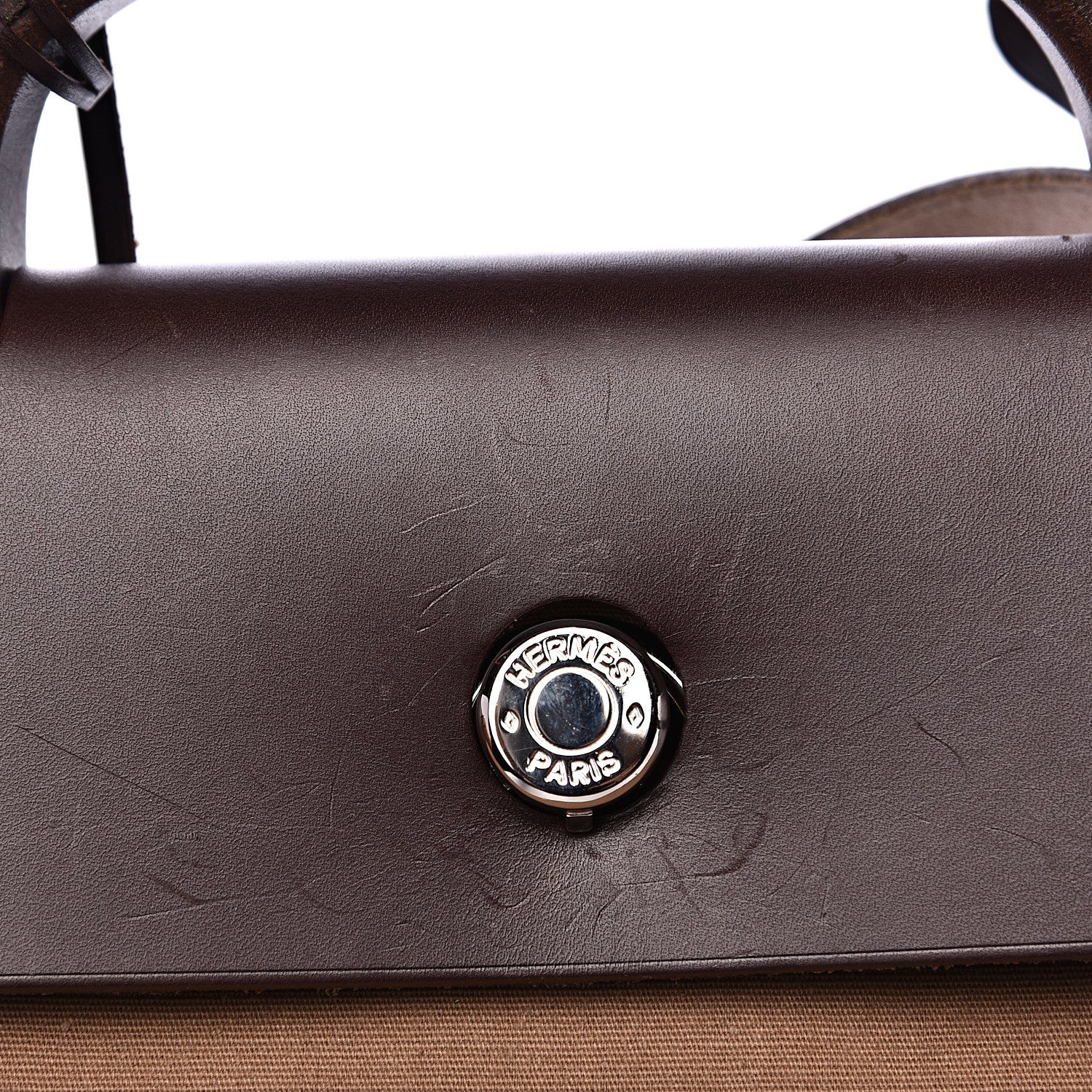 Hermes Toile Vache Hunter Herbag 39 GM Etoupe Ebene 8 of 14