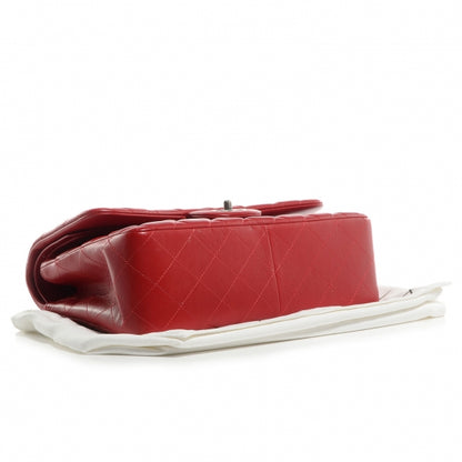 Chanel Lambskin Quilted Jumbo Double Flap Red 5 of 9