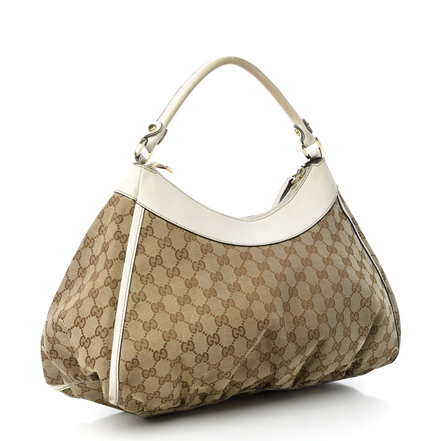 Gucci Monogram Large D Gold Hobo Off White 3 of 11