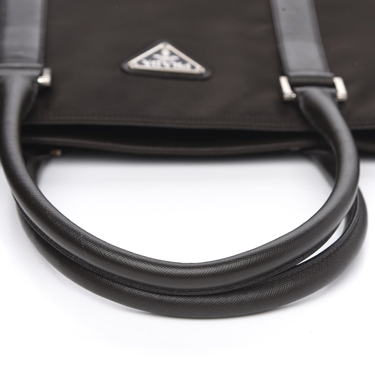 Tessuto Nylon Saffiano Tote Brown