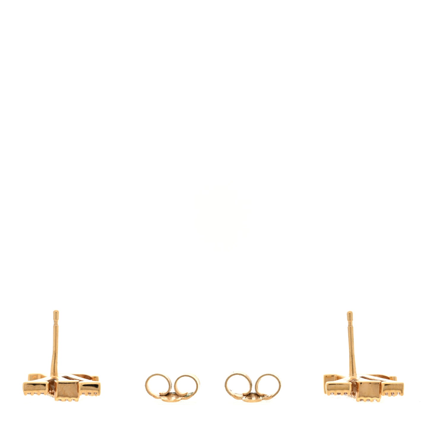 Metal Crystal LV Iconic Earrings Gold