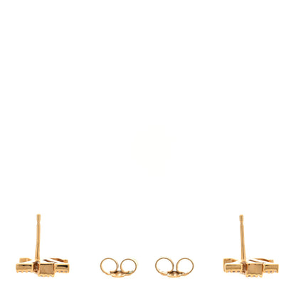Louis Vuitton Metal Crystal LV Iconic Earrings Gold 3 of 5