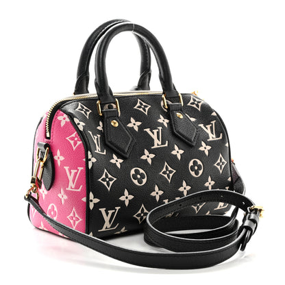 Louis Vuitton Empreinte Monogram Spring in the City Speedy Bandouliere 20 Black White Pink 3 of 9