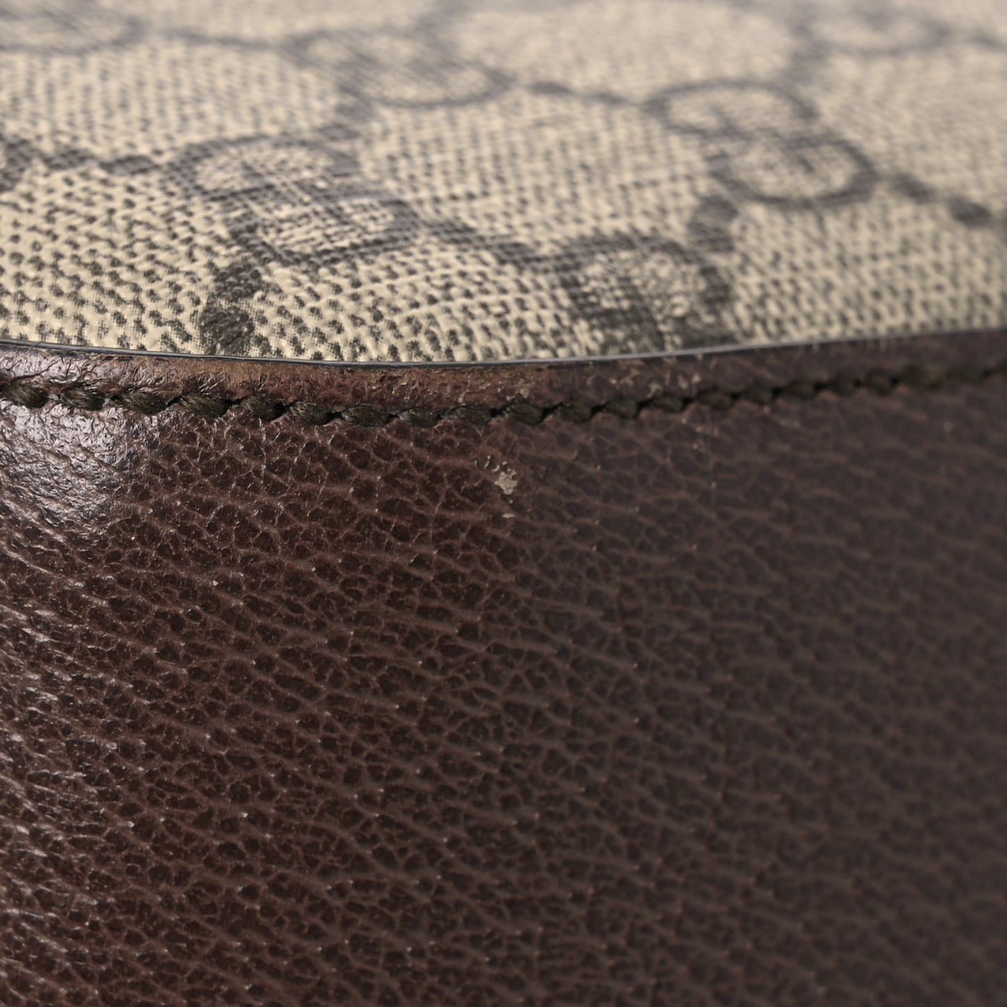GG Supreme Monogram Textured Calfskin Web Medium Ophidia Briefcase Beige Ebony New Acero
