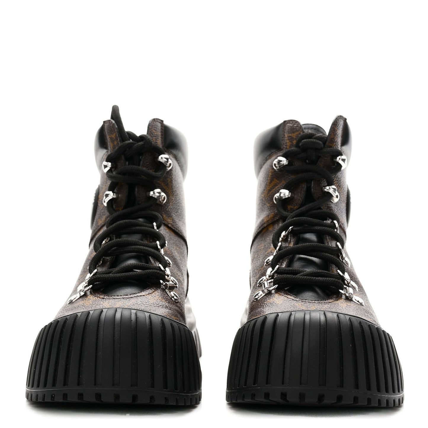 Calfskin Patent Monogram Ruby Flat Ranger Boots 39.5 Black