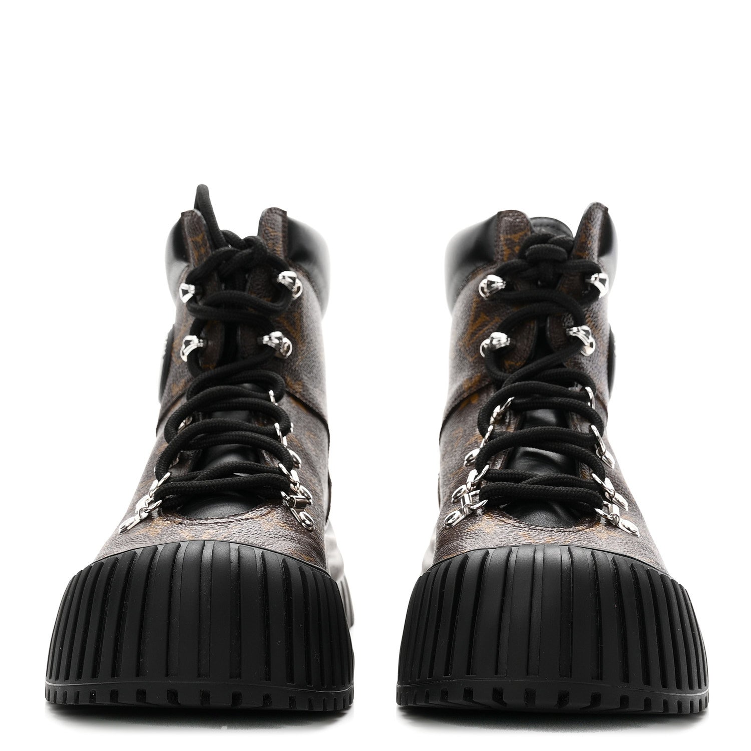 Louis Vuitton Calfskin Patent Monogram Ruby Flat Ranger Boots 39.5 Black 3 of 10