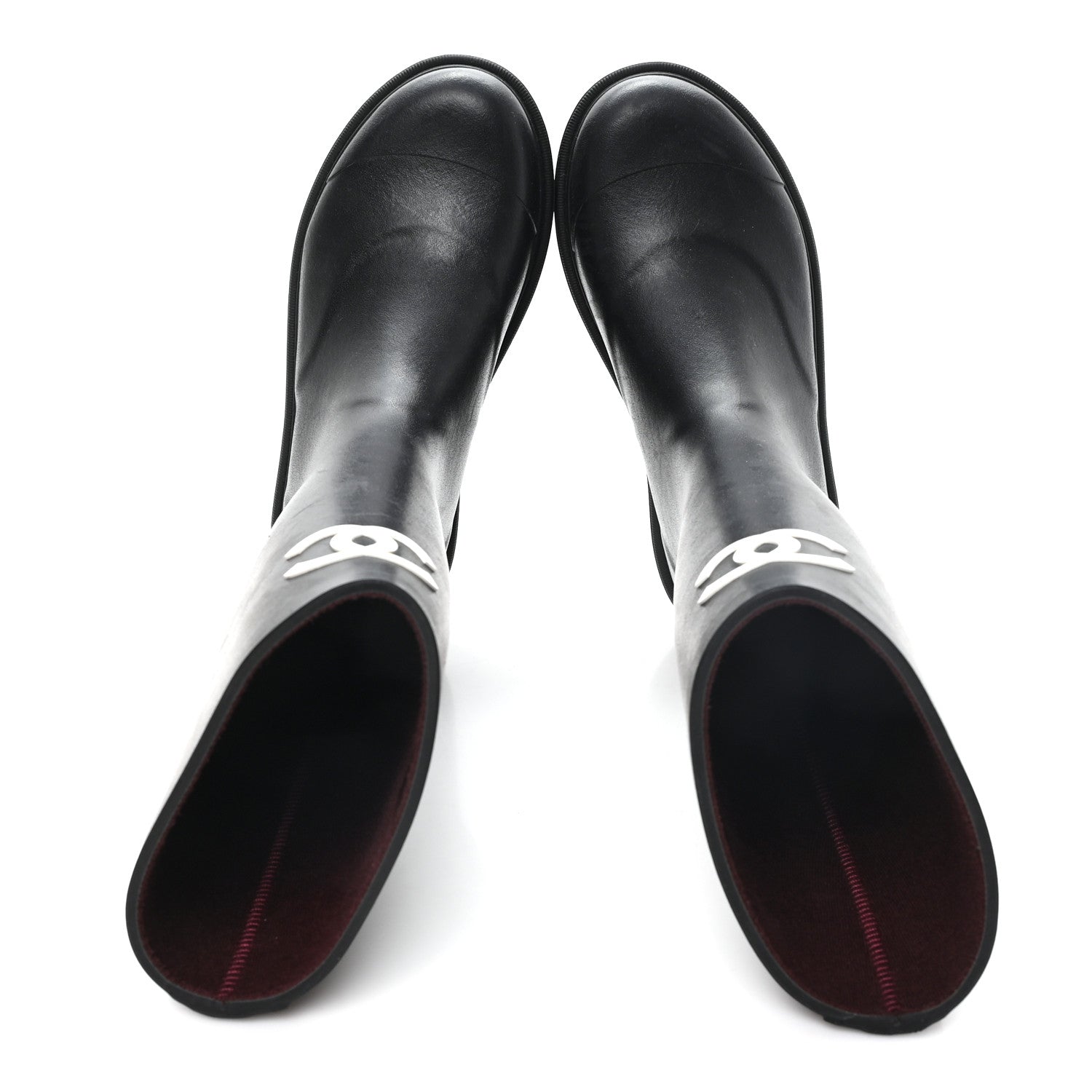 Chanel Caoutchouk CC High Boots 37 Black 2 of 9