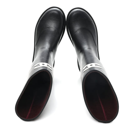 Chanel Caoutchouk CC High Boots 37 Black 2 of 9
