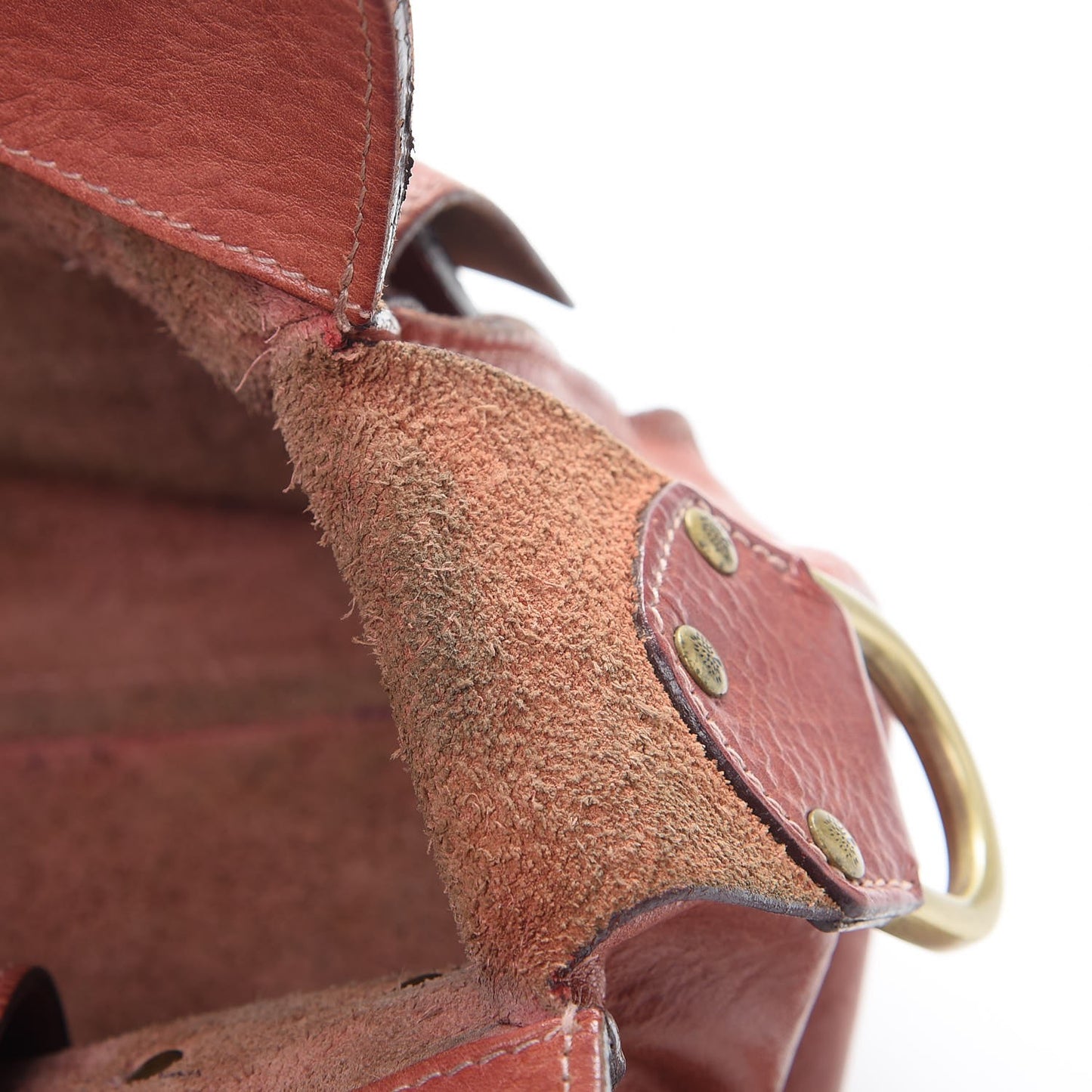 Calfskin Roxanne Satchel Rust