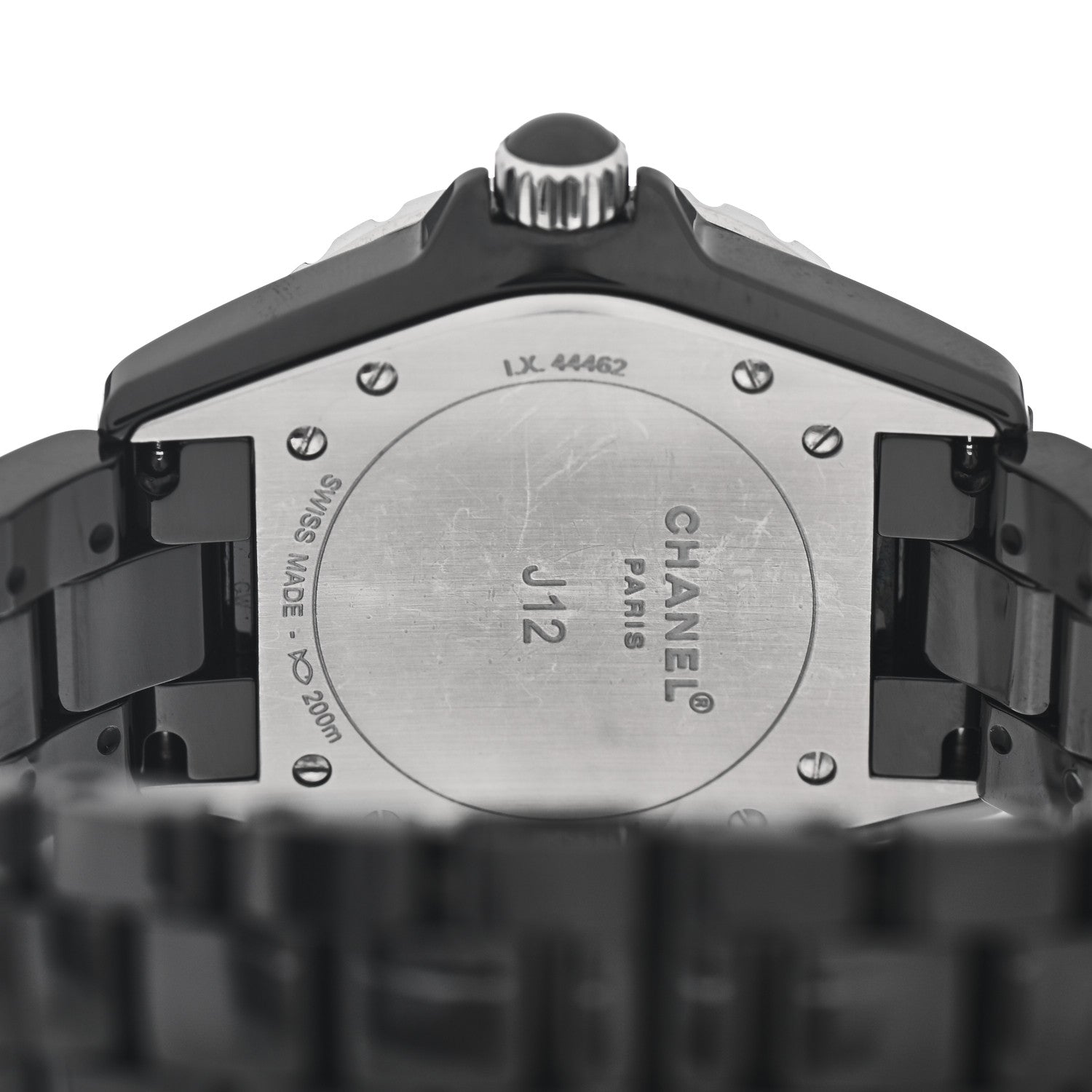 Chanel Stainless Steel Ceramic Black Diamond Bezel 38mm J12 Automatic Watch Black 3 of 4