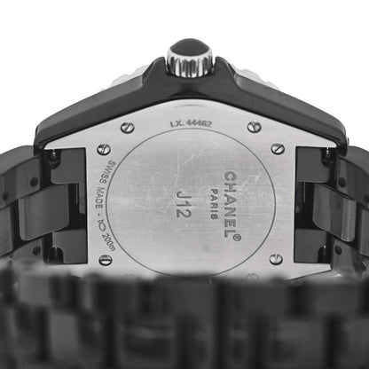 Chanel Stainless Steel Ceramic Black Diamond Bezel 38mm J12 Automatic Watch Black 3 of 4
