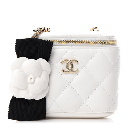 Chanel Lambskin Quilted My Chanel Lady Vanity Case With Chain White 1 of 11