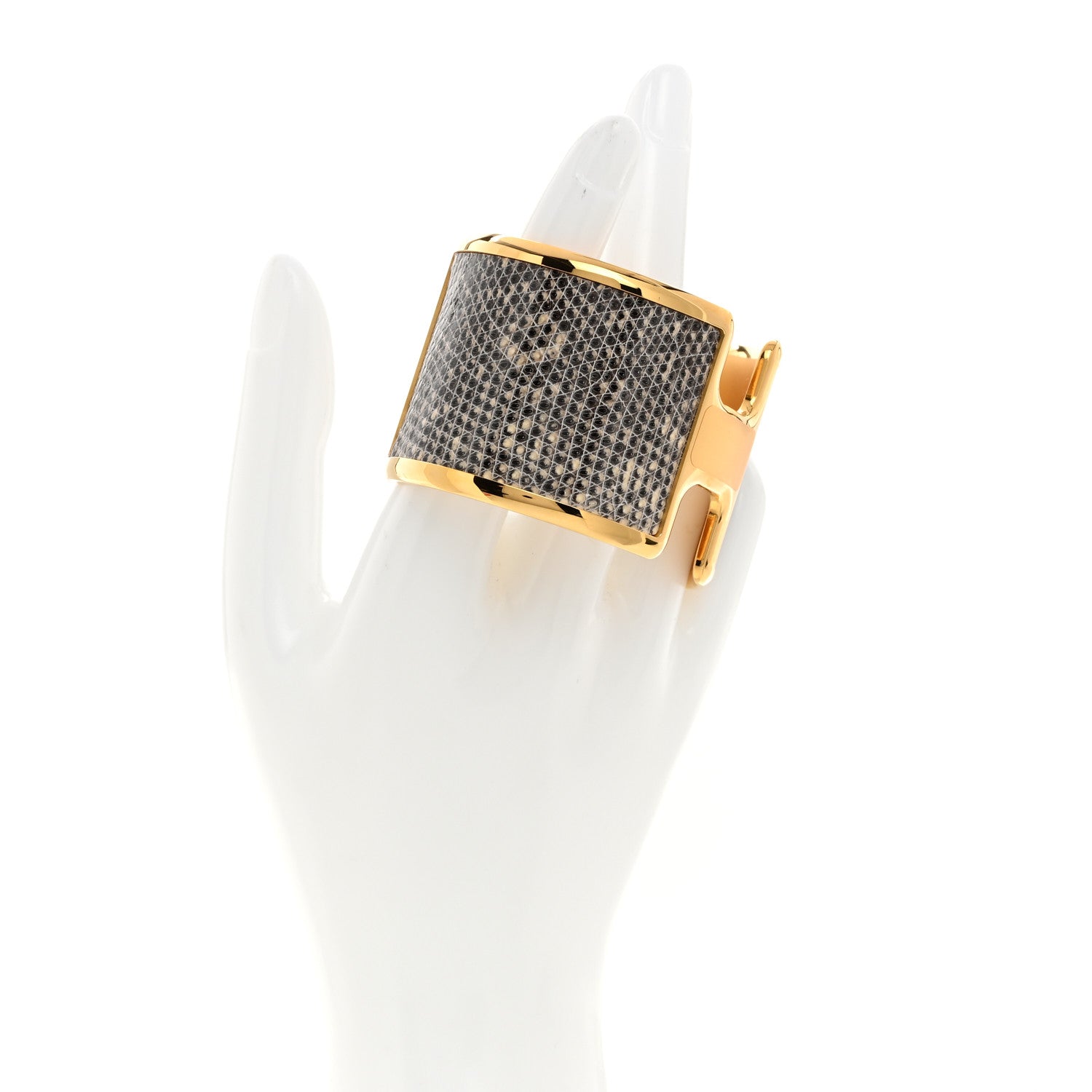Hermes Lizard Olympe Cuff Bracelet Ombre 2 of 5
