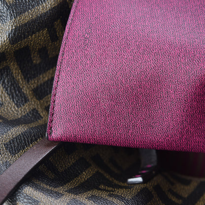 Fendi Zucca Spalmati Small Roll Tote Tobacco Fuxia 11 of 22
