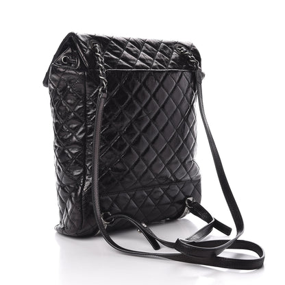 Chanel Glazed Calfskin Quilted Large Salzburg Backpack Black 2 of 9