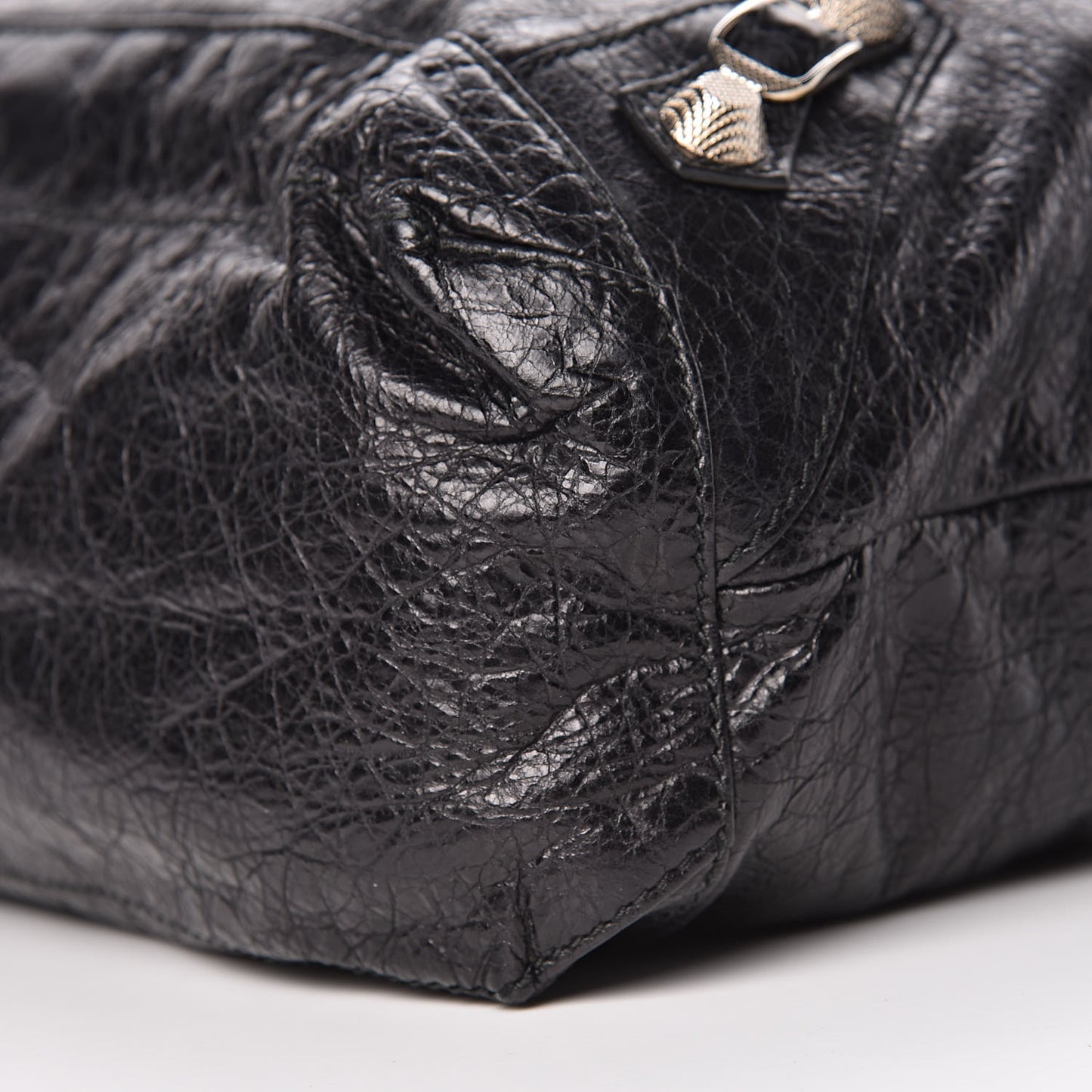 Agneau Giant 12 Silver Hardware Day Hobo Black