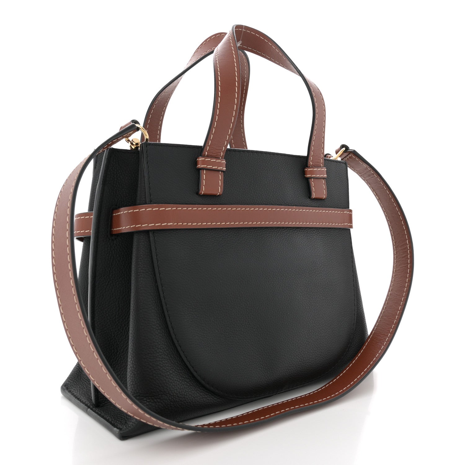 Loewe Calfskin Small Gate Tote Pecan Black 3 of 10