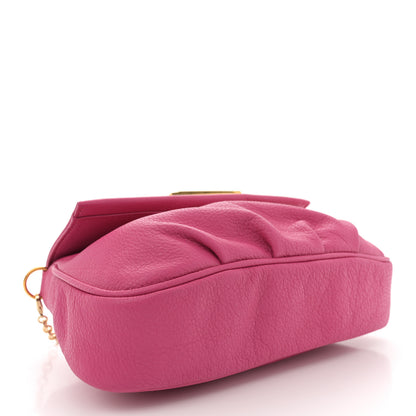 Fendi Vitello Flamingo Fendista Pouchette Crossbody Lampone 4 of 11
