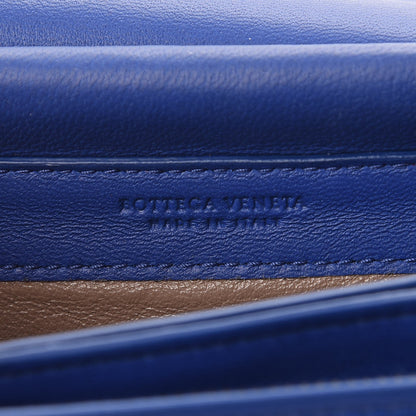 Bottega Veneta Nappa Intrecciato Continental Wallet on Chain Cobalt 7 of 9