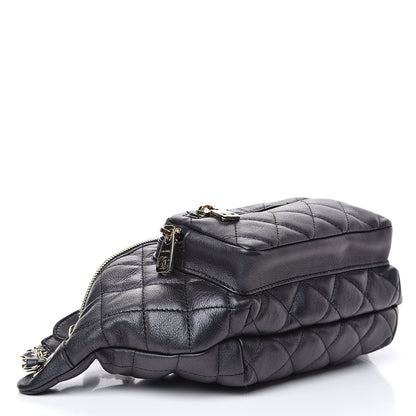 Chanel Iridescent Calfskin Quilted All About Waist Belt Bag Black 4 of 9