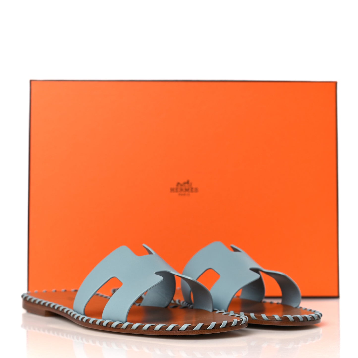 Box Calfskin Braided Oran Sandals 39 Vert D'eau