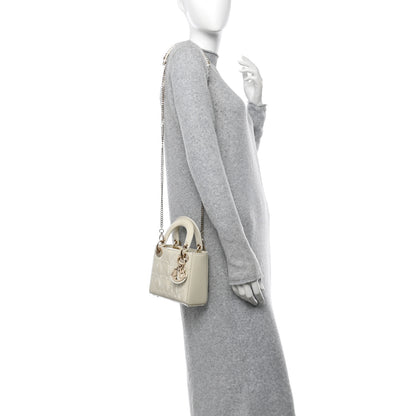 Christian Dior Patent Cannage Mini Lady Dior Ivory 2 of 11