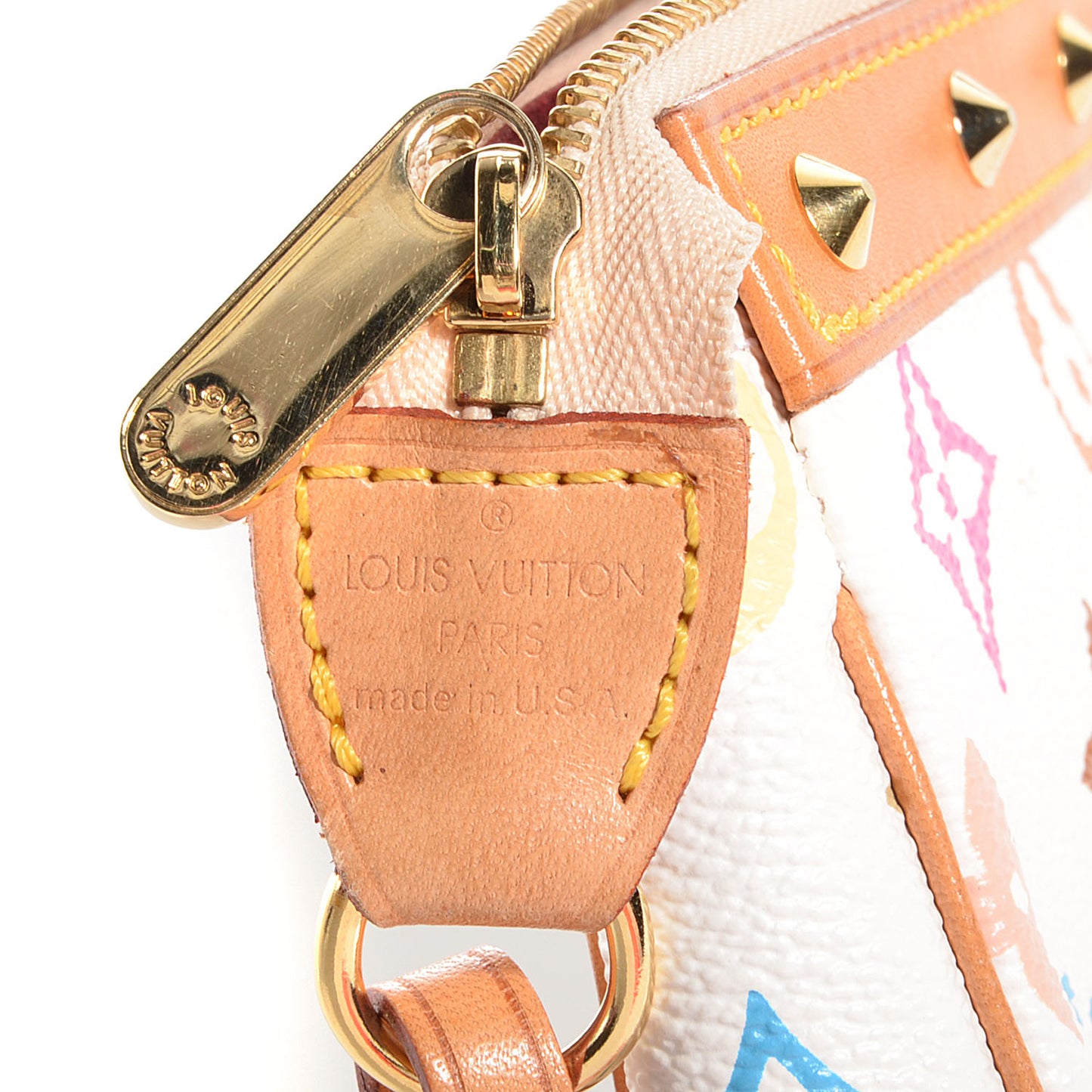Monogram Multicolor Pochette Accessories White
