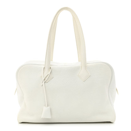 Hermes Taurillon Clemence Victoria II 35 White 1 of 14