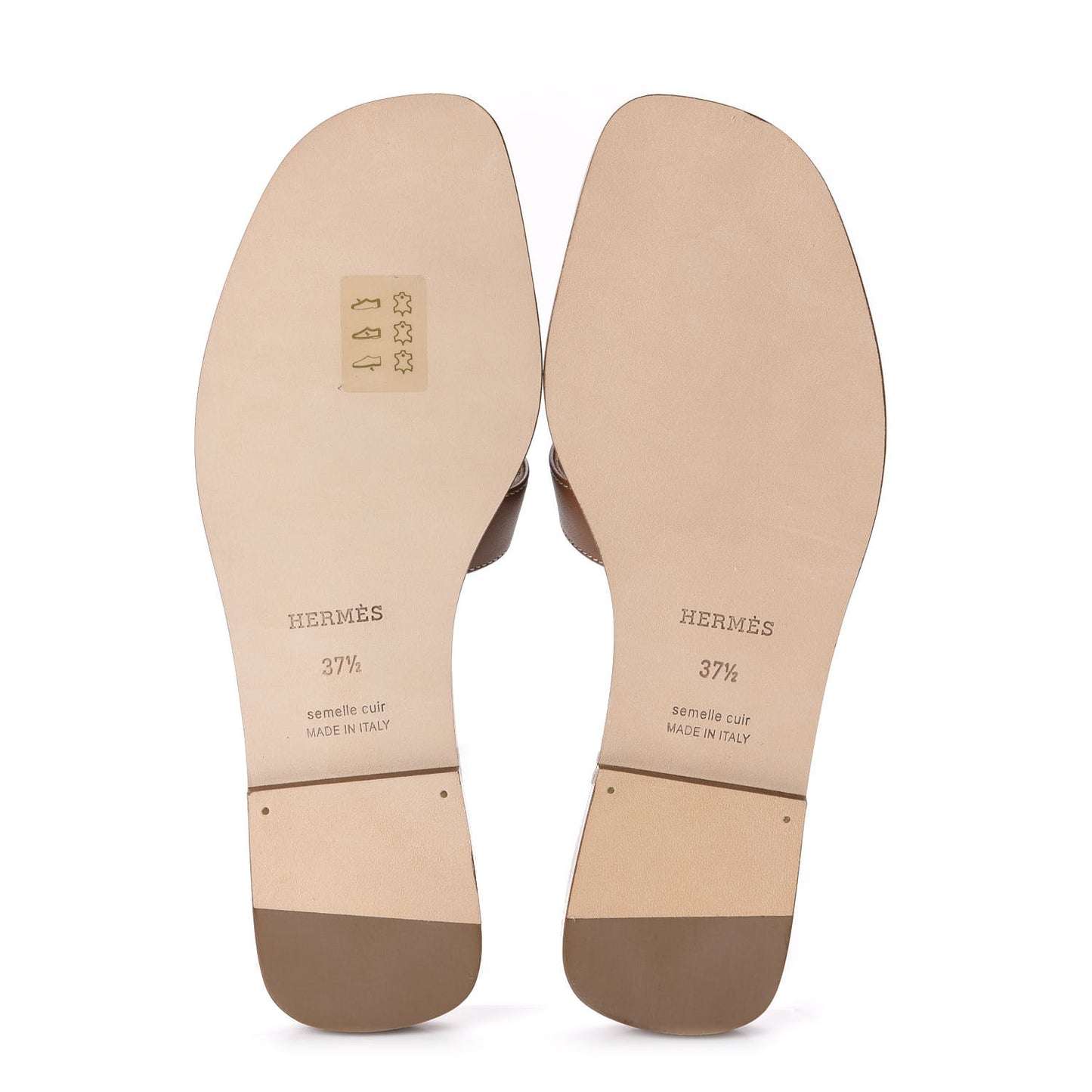 Box Calfskin Oran Sandals 37.5 Gold