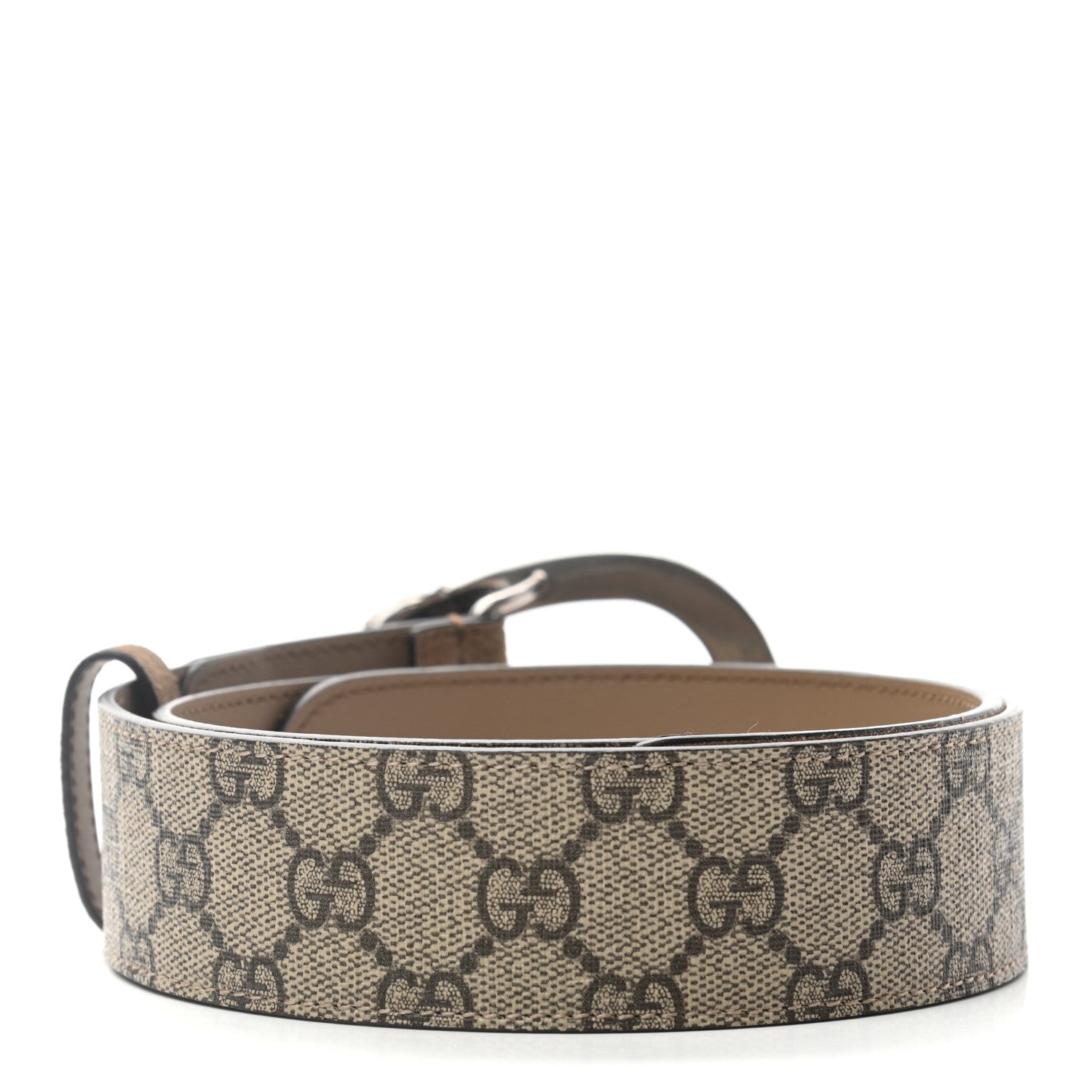 Gucci GG Supreme Monogram Suede Dionysus 40mm Belt 75 30 Beige Taupe 2 of 9