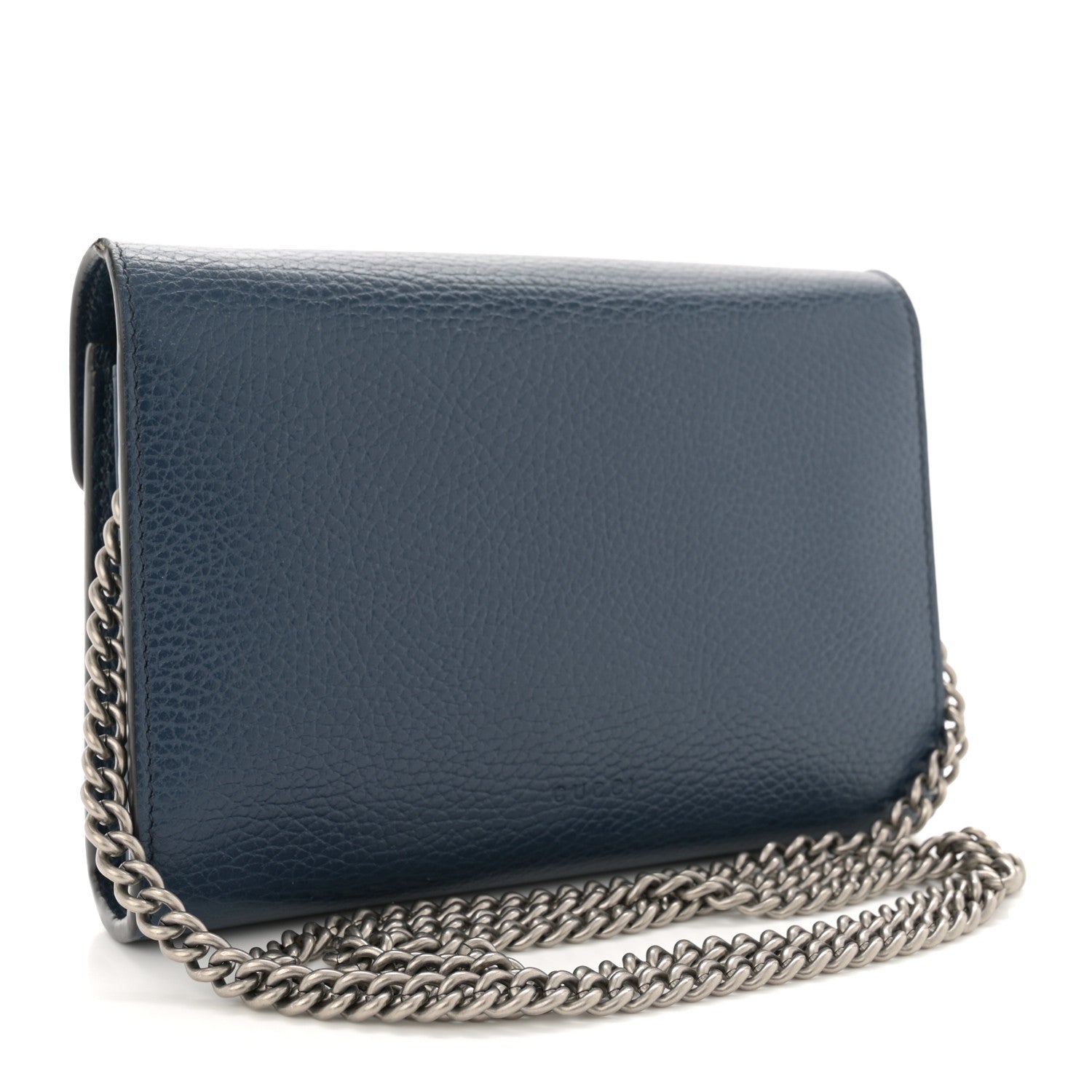 Gucci Dollar Calfskin Crystal Mini Dionysus Chain Wallet Blue Agata Black Diamond 3 of 12