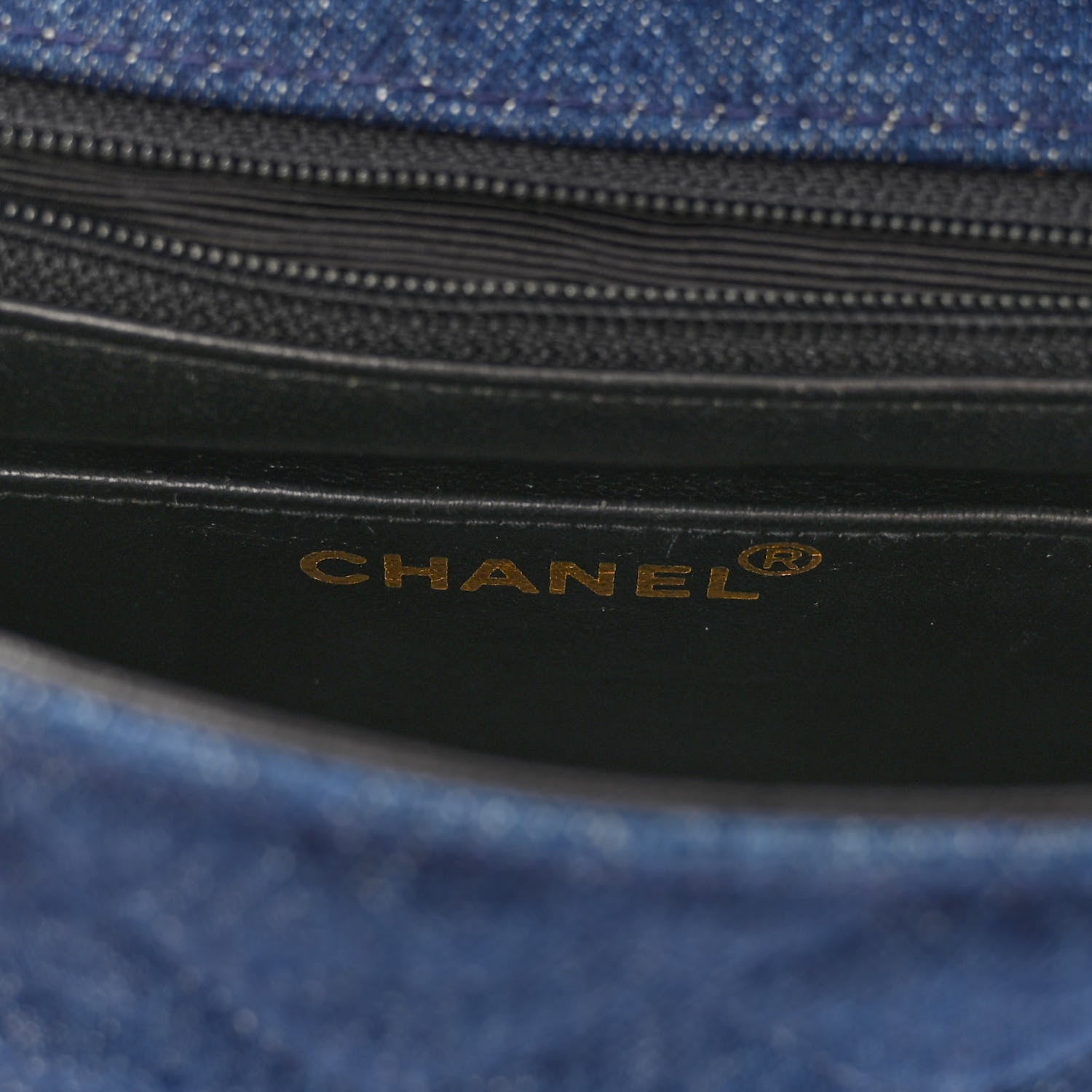 Chanel Denim Quilted Mini Square Flap Blue 6 of 10